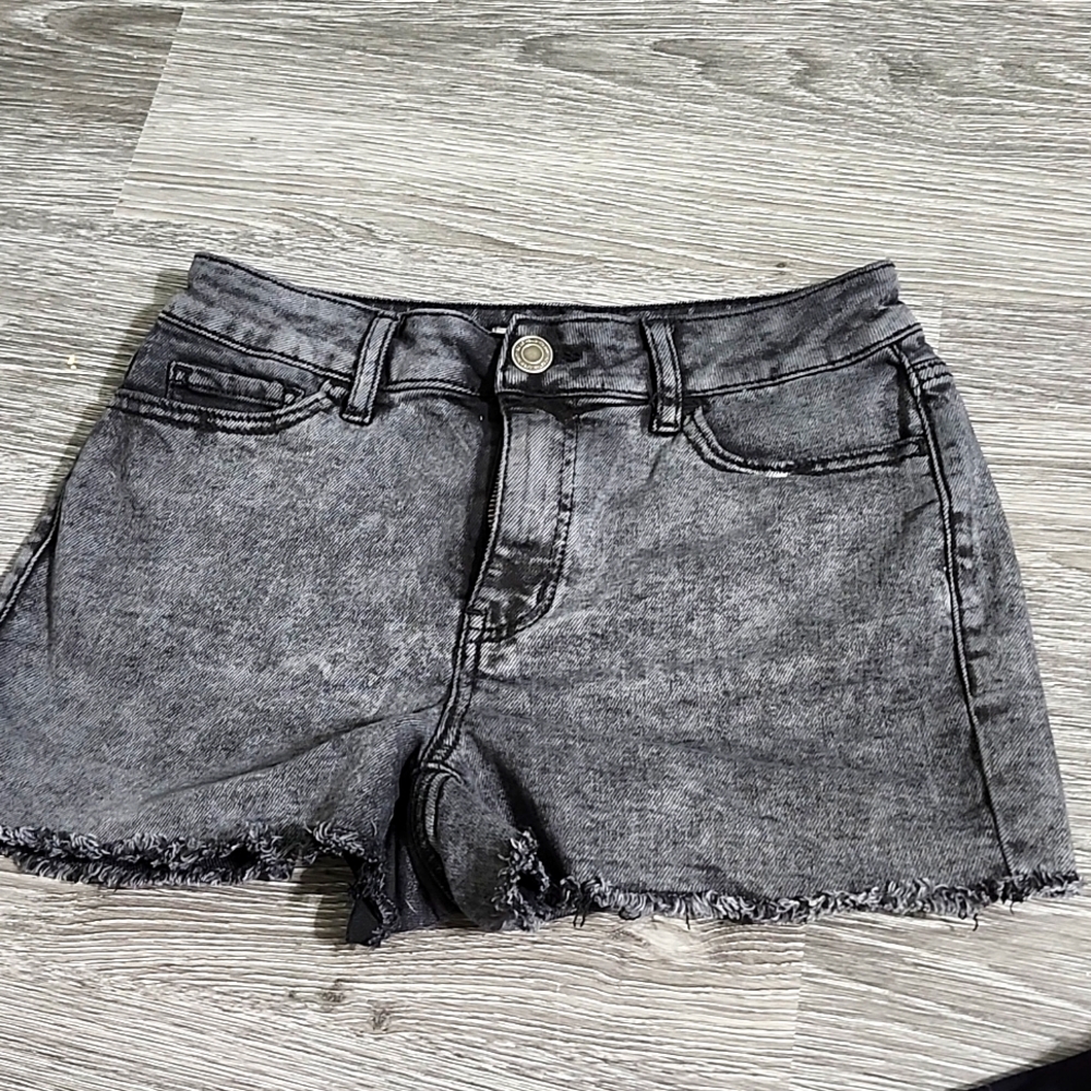 Black high rise shorts